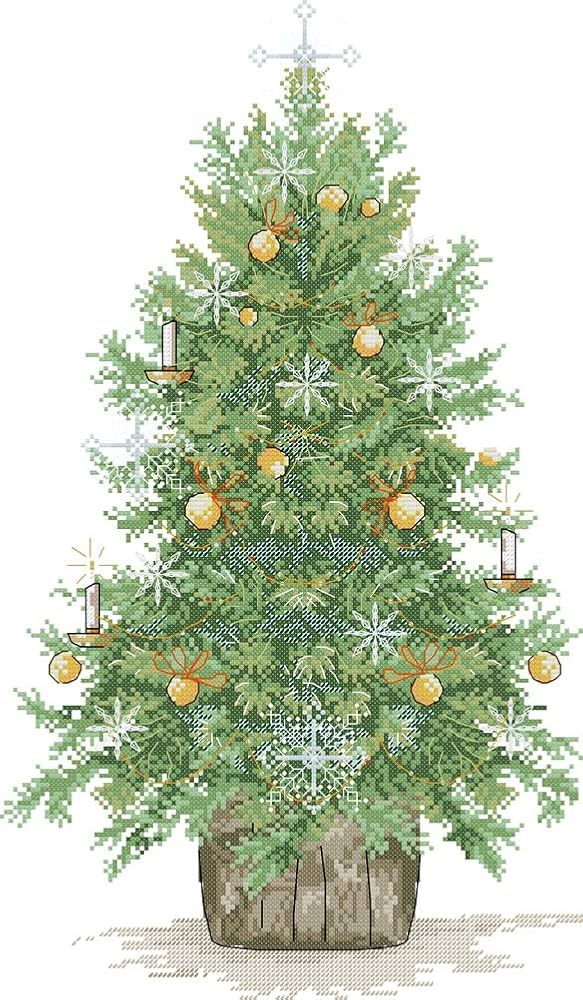 Amazon | クロスステッチ刺繍キット Awesocrafts クリスマスツリー図柄 Amazon | クロスステッチ刺繍キット Awesocrafts クリスマスツリー図柄